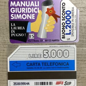 G269 CC2307 AGFS159 EDIZIONI SIMONE – LA LAUREA IN PUGNO - schede telefoniche valutazione collezione schede telefoniche rare vendita schedipedia app valore schede telefoniche rare catalogo pdf