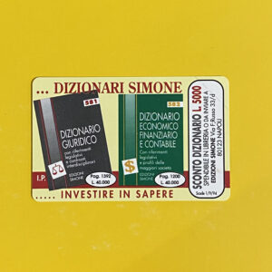 GAA35 CC2332 AGFS179 ED. SIMONE: DIZIONARI (ITALIAN/GERMAN LANGUAGES) NUOVA - schede telefoniche valutazione collezione schede telefoniche rare vendita schedipedia app valore schede telefoniche rare catalogo pdf