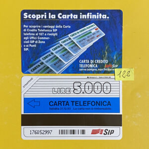 G122 CC1215 CARTA INFINITA – TIPO B NUOVA - schede telefoniche valutazione collezione schede telefoniche rare vendita schedipedia app valore schede telefoniche rare catalogo pdf