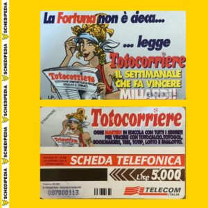 GPR341 CC3438 AGPRP183 TOTOCORRIERE – LA FORTUNA NON È CIECA NUOVA – SECONDA SCELTA - schede telefoniche valutazione collezione schede telefoniche rare vendita schedipedia app valore schede telefoniche rare catalogo pdf GPR341 CC3438 AGPRP183 TOTOCORRIERE – LA FORTUNA NON È CIECA NUOVA – SECONDA SCELTA - schede telefoniche valutazione collezione schede telefoniche rare vendita schedipedia app valore schede telefoniche rare catalogo pdf