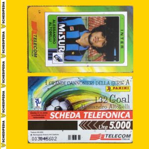 G886 CC2954 AG523 I GRANDI CANNONIERI – ALTOBELLI NUOVA – SECONDA SCELTA - schede telefoniche valutazione collezione schede telefoniche rare vendita schedipedia app valore schede telefoniche rare catalogo pdf