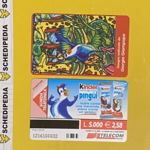 G1312 CCF3404 AG899 KINDER PINGUÌ – GIORGIA GIAMPAPA NUOVA - schede telefoniche valutazione collezione schede telefoniche rare vendita schedipedia app valore schede telefoniche rare catalogo pdf