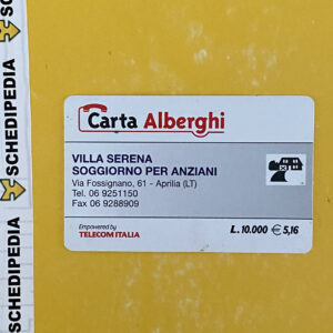 CA0081 – VILLA SERENA - schede telefoniche valutazione collezione schede telefoniche rare vendita schedipedia app valore schede telefoniche rare catalogo pdf