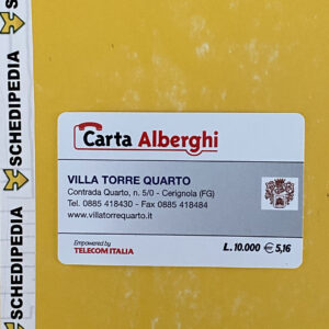 CA0077 – VILLE TORRE QUARTO NUOVA - schede telefoniche valutazione collezione schede telefoniche rare vendita schedipedia app valore schede telefoniche rare catalogo pdf