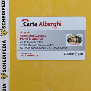 CA0147 – RISTORANTE ALBERGO PONTE GIORGI - schede telefoniche valutazione collezione schede telefoniche rare vendita schedipedia app valore schede telefoniche rare catalogo pdf
