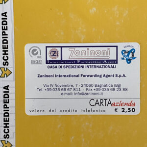AZ0697 – ZANINONI NUOVA - schede telefoniche valutazione collezione schede telefoniche rare vendita schedipedia app valore schede telefoniche rare catalogo pdf