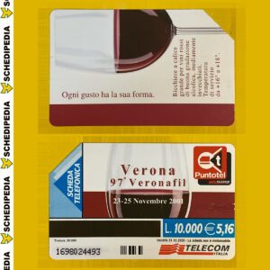 G1476 CCF3516 AG1056 OGNI GUSTO HA LA SUA FORMA – VERONA 97° VERONAFIL - schede telefoniche valutazione collezione schede telefoniche rare vendita schedipedia app valore schede telefoniche rare catalogo pdf